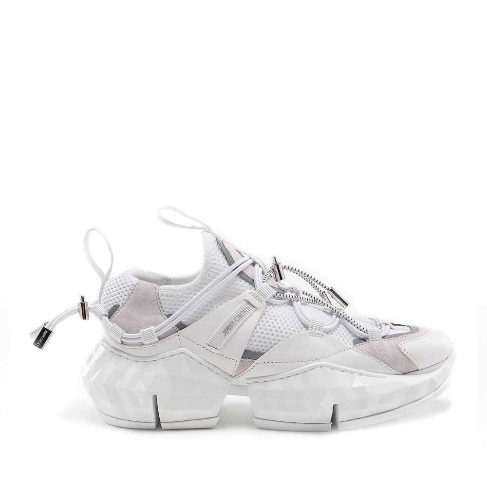 (SOLD on eBay!) JIMMY CHOO Diamond Trail sneaker white mesh leather size(US10)